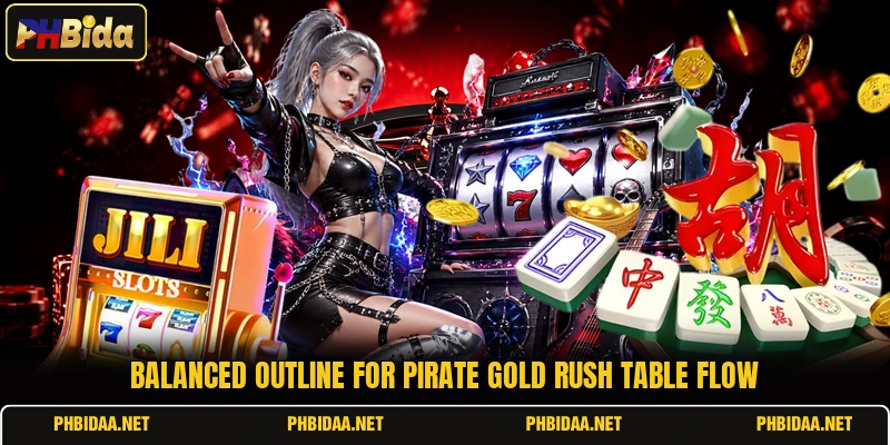 Balanced outline for Pirate Gold Rush table flow