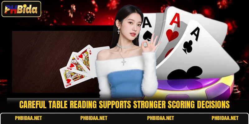 Careful table reading supports stronger scoring decisions