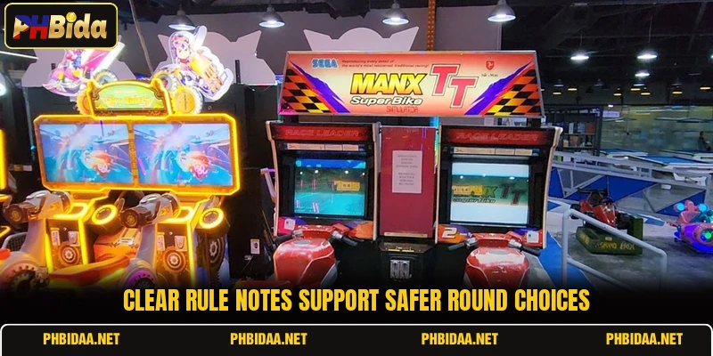 Clear rule notes support safer round choices