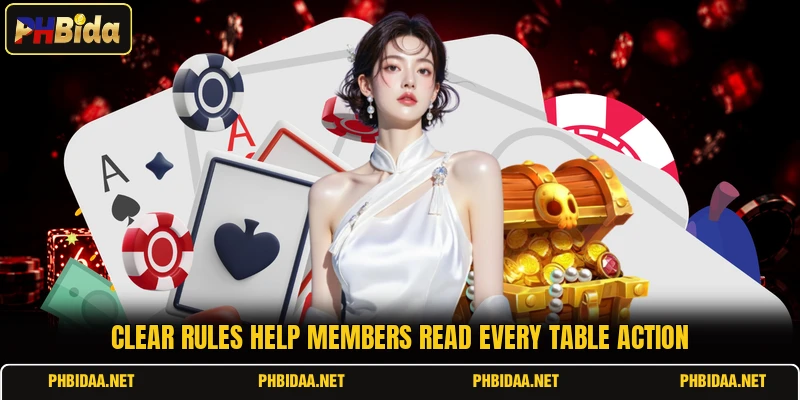 Clear rules help members read every table action