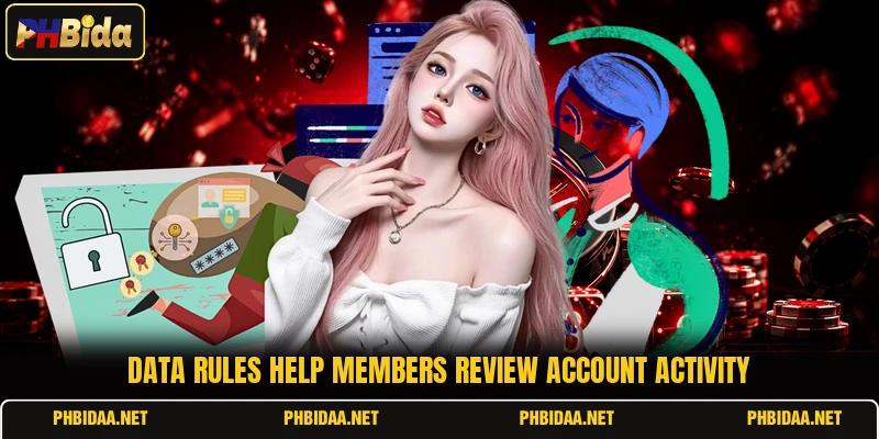 Data rules help members review account activity