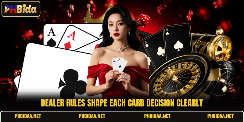 Dealer rules shape each card decision clearly