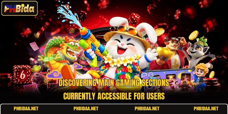 Discovering main gaming sections currently accessible for users