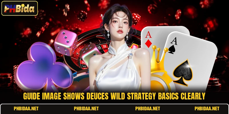Guide image shows deuces wild strategy basics clearly