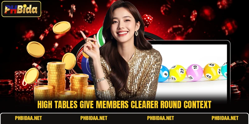 High tables give members clearer round context