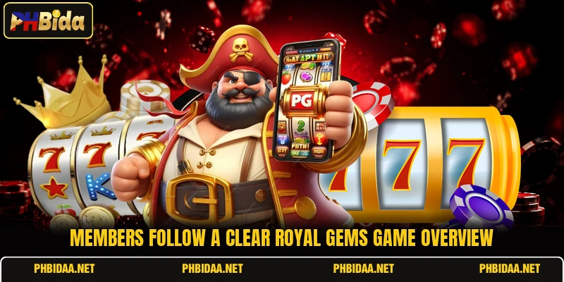 Members follow a clear Royal Gems game overview