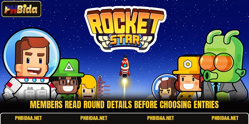 Members read round details before choosing entries