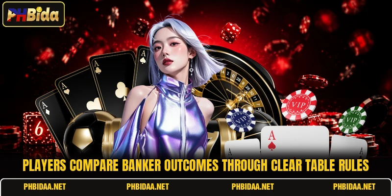 Players compare banker outcomes through clear table rules