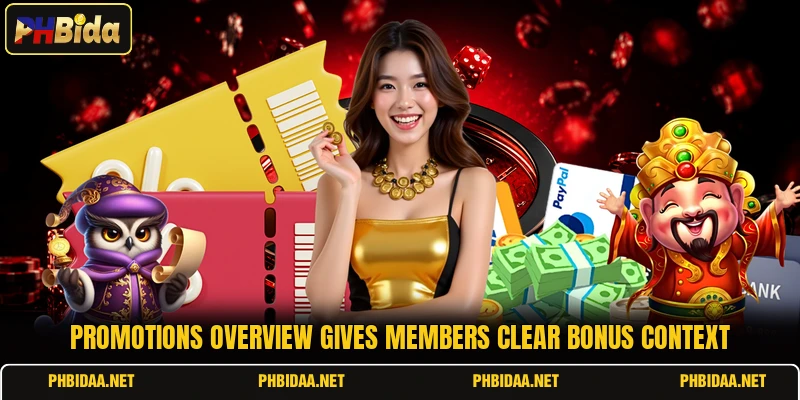 Promotions overview gives members clear bonus context Promotions overview gives members clear bonus context