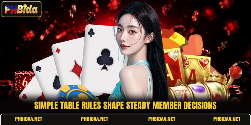 Simple table rules shape steady member decisions